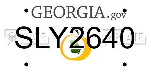 SLY2640 Georgia License Plate