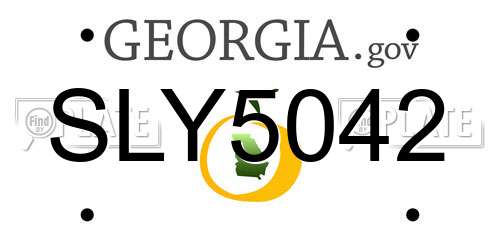SLY5042 Georgia License Plate