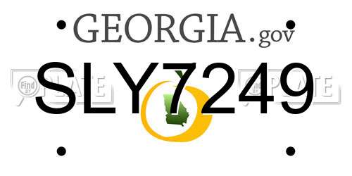 SLY7249 Georgia License Plate
