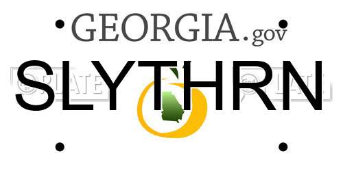 SLYTHRN Georgia License Plate