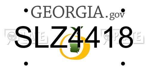 SLZ4418 Georgia License Plate