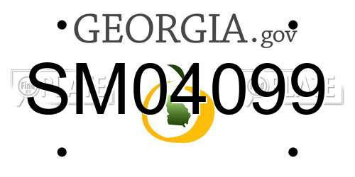 SM04099 Georgia License Plate