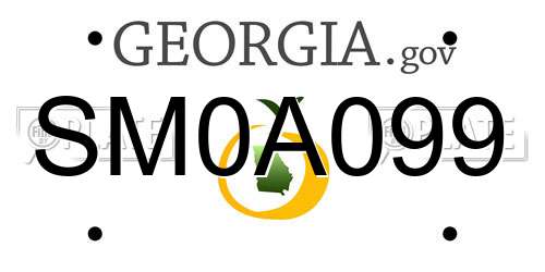 SM0A099 Georgia License Plate