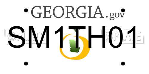 SM1TH01 Georgia License Plate