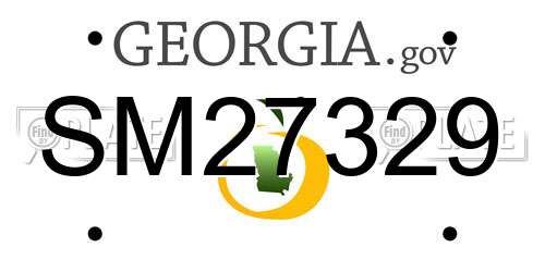 SM27329 Georgia License Plate
