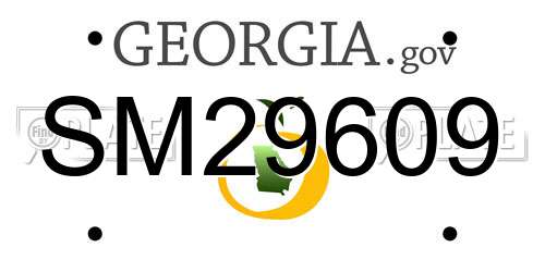 SM29609 Georgia License Plate