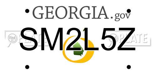 SM2L5Z Georgia License Plate