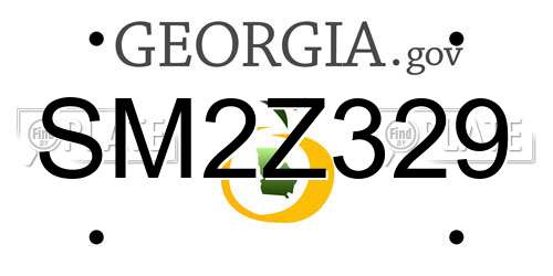 SM2Z329 Georgia License Plate