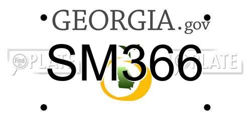 SM366 Georgia License Plate