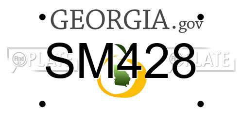 SM428 Georgia License Plate