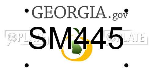 SM445 Georgia License Plate