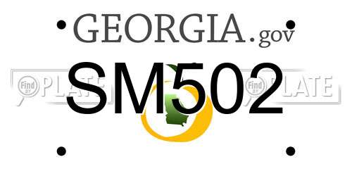 SM502 Georgia License Plate