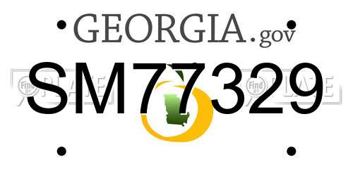 SM77329 Georgia License Plate