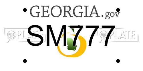 SM777 Georgia License Plate