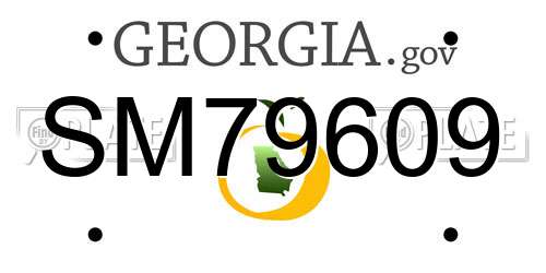 SM79609 Georgia License Plate