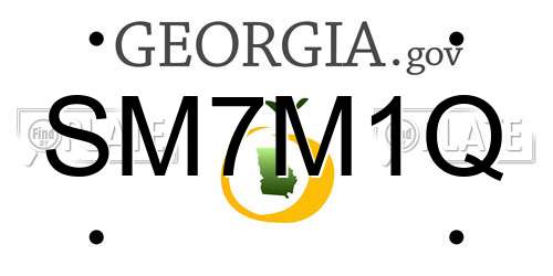 SM7M1Q Georgia License Plate
