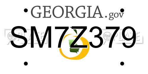 SM7Z379 Georgia License Plate