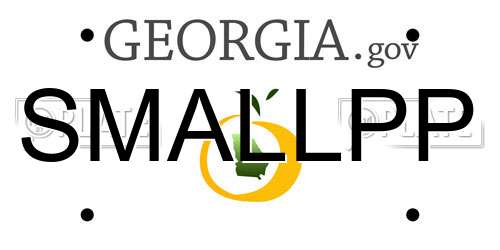 SMALLPP Georgia License Plate