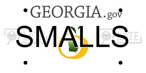 SMALLS Georgia License Plate