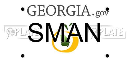 SMAN Georgia License Plate