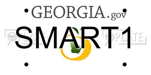 SMART1 Georgia License Plate
