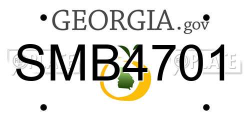 SMB4701 Georgia License Plate
