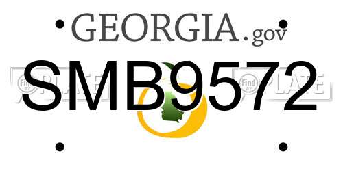 SMB9572 Georgia License Plate