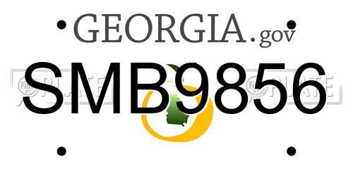 SMB9856 Georgia License Plate
