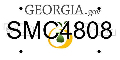 SMC4808 Georgia License Plate