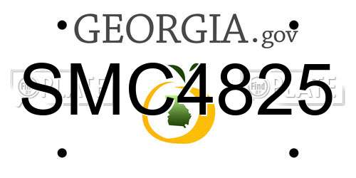 SMC4825 Georgia License Plate