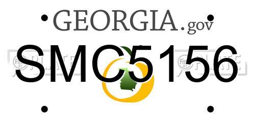 SMC5156 Georgia License Plate