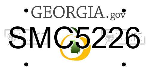 SMC5226 Georgia License Plate