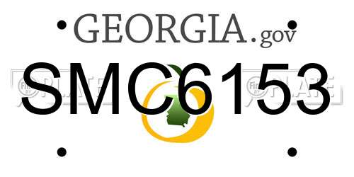 SMC6153 Georgia License Plate