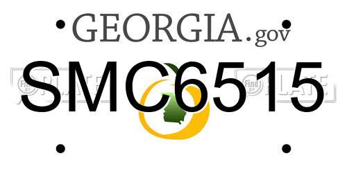 SMC6515 Georgia License Plate