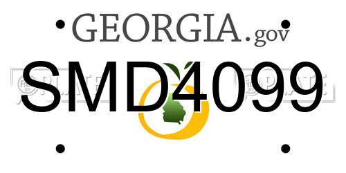 SMD4099 Georgia License Plate