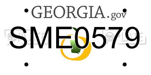 SME0579 Georgia License Plate