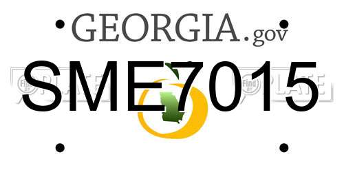 SME7015 Georgia License Plate