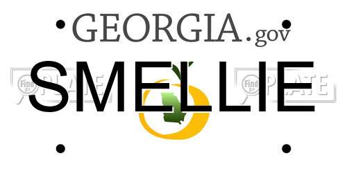 SMELLIE Georgia License Plate