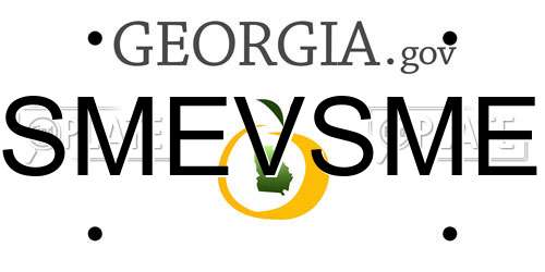 SMEVSME Georgia License Plate