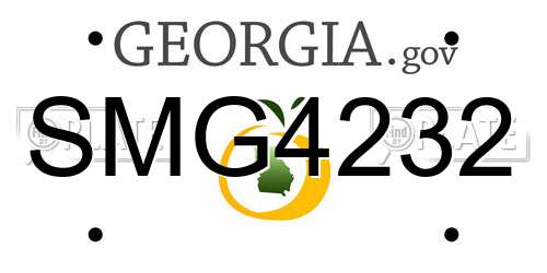 SMG4232 Georgia License Plate