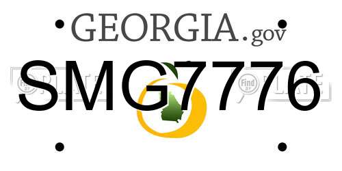 SMG7776 Georgia License Plate