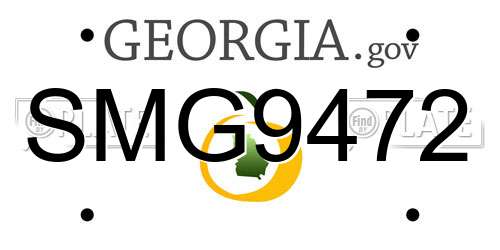 SMG9472 Georgia License Plate
