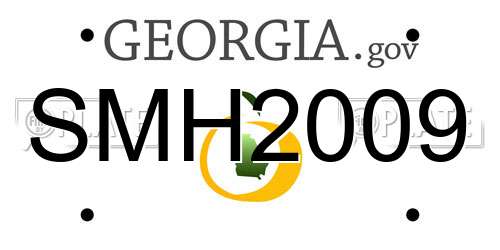 SMH2009 Georgia License Plate