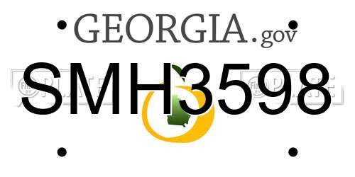 SMH3598 Georgia License Plate