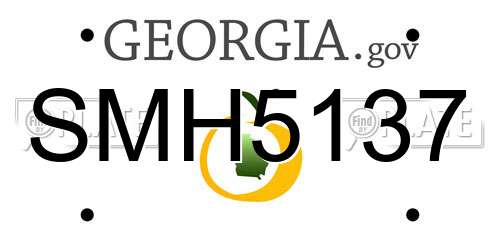 SMH5137 Georgia License Plate