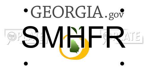 SMHFR Georgia License Plate