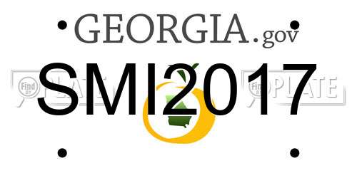 SMI2017 Georgia License Plate