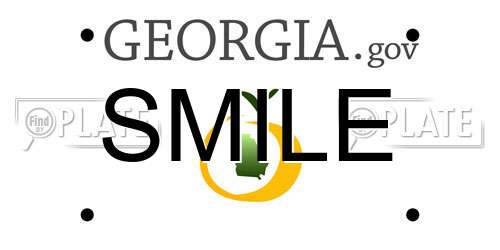 SMILE Georgia License Plate