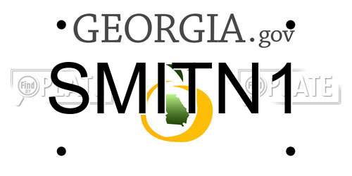 SMITN1 Georgia License Plate