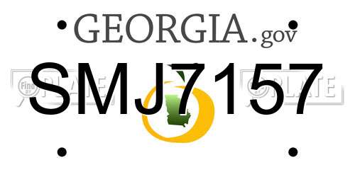 SMJ7157 Georgia License Plate